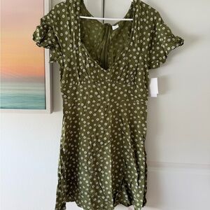 NWT Abound Green Floral Dress